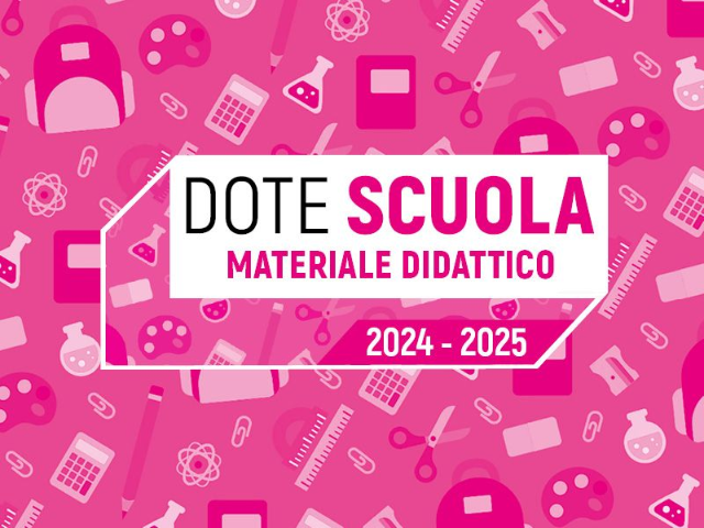 Immagine che raffigura Apertura Bando Dote Scuola - Materiale Didattico A.S. 2024/2025 e Borse di studio statali A.S. 2023/2024